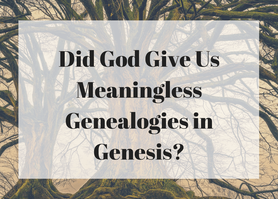 Did God Give Us Meaningless Genealogies in Genesis?